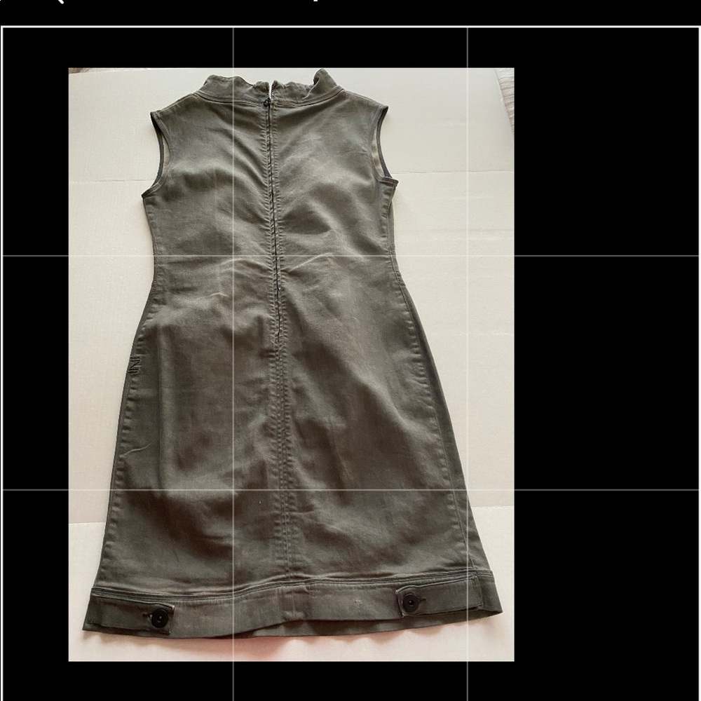 Cowl neck, preowned, grey denim dress size M